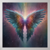 *~*Kosmische Neon Glowing Angel Wings AP78 Poster (Voorkant)