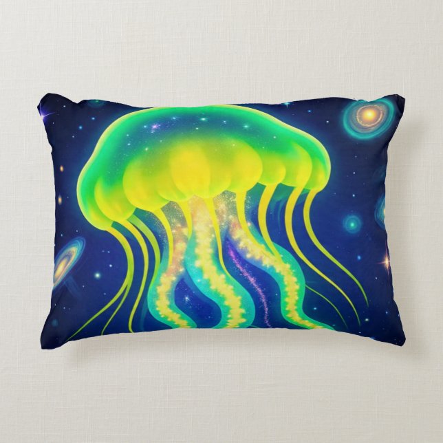 kosmische neon kwal accent kussen (Voorkant)