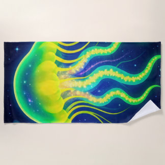 kosmische neon kwal strandlaken