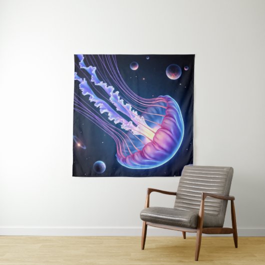 kosmische neon kwal wandkleed (In Situ (horizontaal))