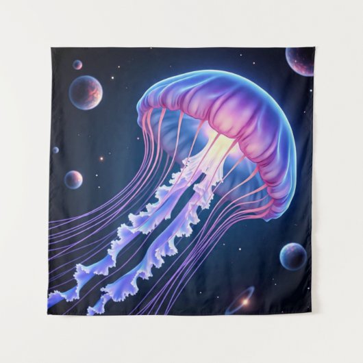 kosmische neon kwal wandkleed (Voorkant)