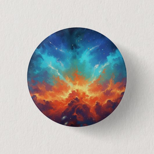 Kosmische Nevel Abstracte Melkweg Ruimte Kunst Ronde Button 3,2 Cm (Voorkant)