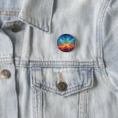 Kosmische Nevel Abstracte Melkweg Ruimte Kunst Ronde Button 3,2 Cm (In situ)