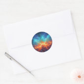 Kosmische Nevel Abstracte Melkweg Ruimte Kunst Ronde Sticker (Envelop)