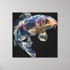 Kosmische Nevel Koi Canvas Afdruk