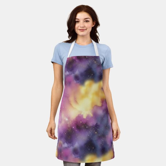 kosmische nevelsymfonie schort (Gedragen)
