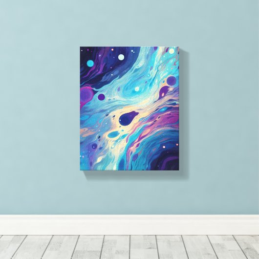 Kosmische Nevelwervel Canvas Afdruk (Insitu (Houten vloer))