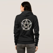 Kosmische Nexus: Marmeren Pentagram Hoodie (Achterkant volledig)