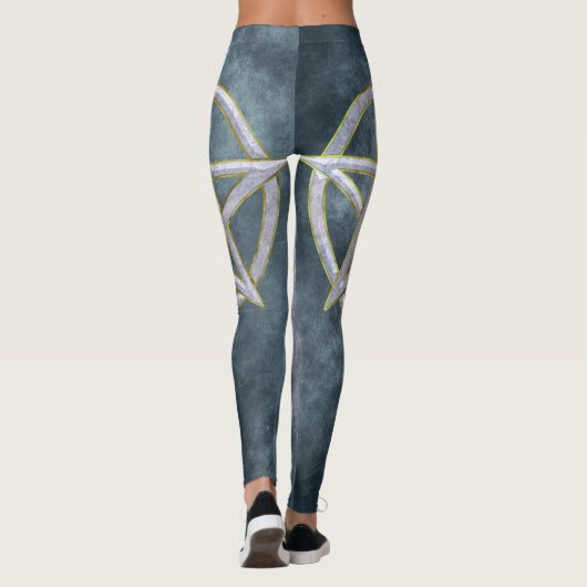Kosmische Nexus: Marmeren Pentagram Leggings (Achterkant)