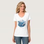 🌊 Kosmische Oceaan Walvis T-shirt (Voorkant volledig)
