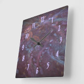 Kosmische Ocean Square Wall Clock Vierkante Klok (Hoek)