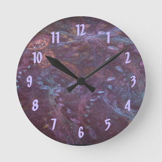 Kosmische Ocean Wall Clock Ronde Klok (Voorkant)