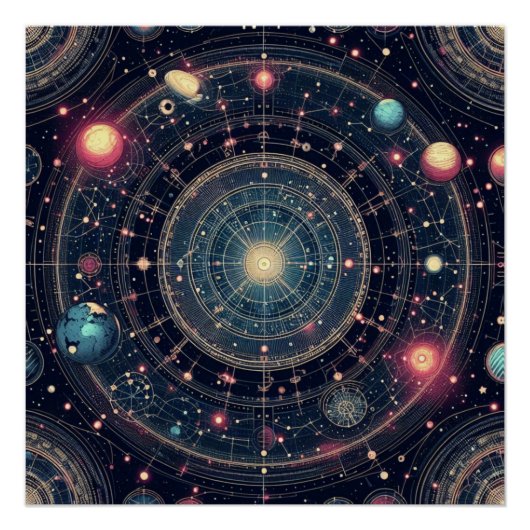 Kosmische Odyssee Perfect Poster (Voorkant)