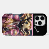 Kosmische Olifant in Roze iPhone Hoesje (Achterkant horizontaal)