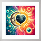 Kosmische omhelzing: het hart van het universum poster (Voorkant)