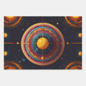 kosmische omloopbaan inpakpapier vel (Voorkant 3)