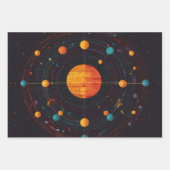 kosmische omloopbaan inpakpapier vel (Voorkant 3)
