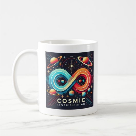 Kosmische oneindigheid: ontdek het oneindige koffiemok (Links)