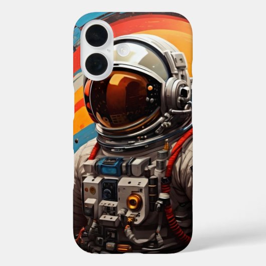Kosmische ontsnapping - Retro Astronaut Hoesje (Achterkant)