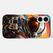 Kosmische ontsnapping - Retro Astronaut Hoesje (Achterkant (horizontaal))