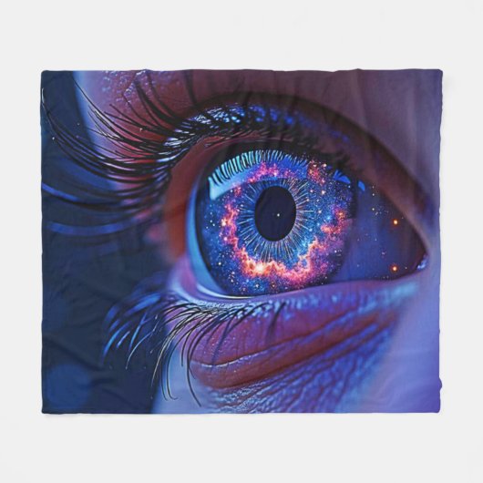Kosmische Oog Starlight Gaze Fleece Deken (Voorkant (Horizontaal))