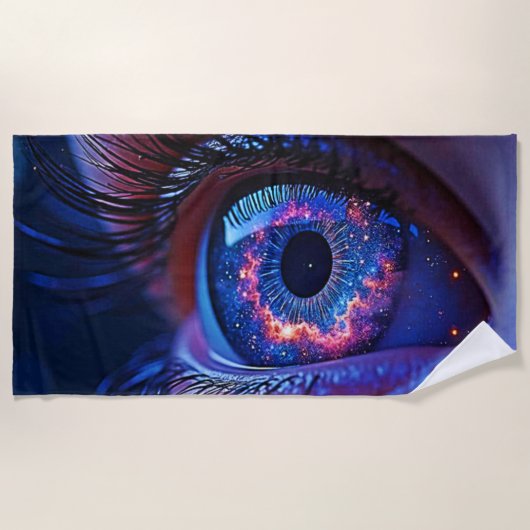 Kosmische Oog Starlight Gaze Strandlaken (Voorkant)