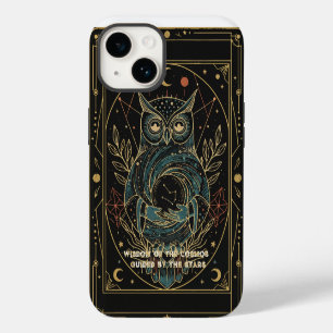 Kosmische Oracle Uil • Mystieke Hemellichamen iPhone 14 Hoesje
