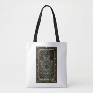 Kosmische Oracle Uil • Mystieke Hemellichamen Tote Bag