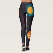 Kosmische Orbit Levendige Zonnestelsel Leggings (Achterkant)