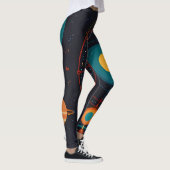 Kosmische Orbit Levendige Zonnestelsel Leggings (Rechts)