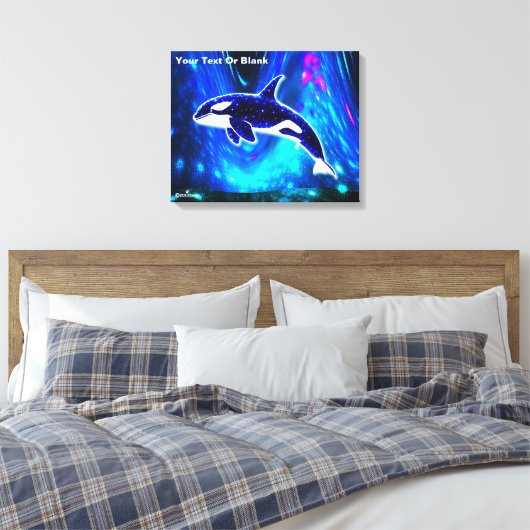 Kosmische Orka Canvas Afdruk (Insitu (Slaapkamer))