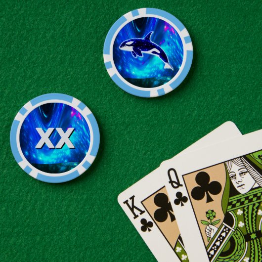 Kosmische Orka Poker Chips (Pokertafel (Dubbel))