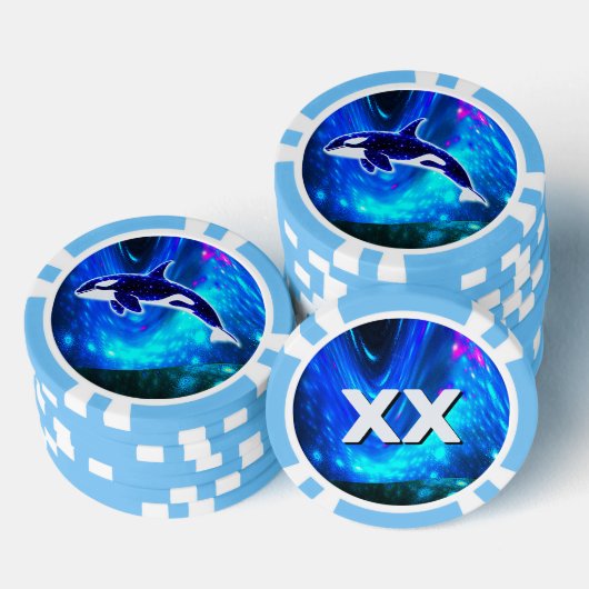 Kosmische Orka Poker Chips (Opstapeling)