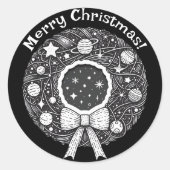  Kosmische Ornament Krans Sticker (Voorkant)
