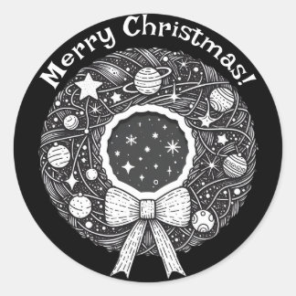 Kosmische Ornament Krans Sticker