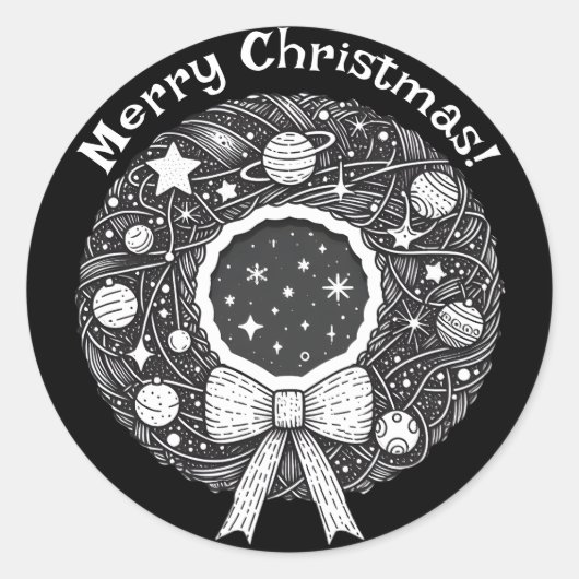  Kosmische Ornament Krans Sticker (Voorkant)