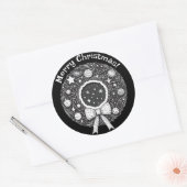  Kosmische Ornament Krans Sticker (Envelop)