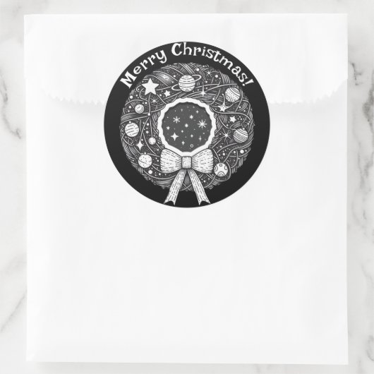  Kosmische Ornament Krans Sticker (Tas)