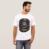 Kosmische Ouroboros Hemelse Slang Melkweg Kunst T- T-shirt (Voorkant volledig)