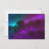 Kosmische Paarse Blauwgroen Zilveren Zon Maan Astr Save The Date (Achterkant)