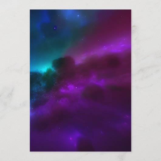 Kosmische Paarse Blauwgroen Zilveren Zon Maan Ster Menu (Achterkant)