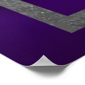 Kosmische Paarse Blauwgroen Zilveren Zon Maan Ster Poster (Hoek)