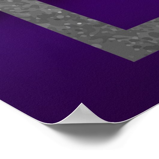 Kosmische Paarse Blauwgroen Zilveren Zon Maan Ster Poster (Hoek)