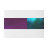 Kosmische Paarse Blauwgroen Zon Maan Sterren Weddi Uitnodigingen Wikkel (Achterkant Voorbeeld)