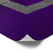 Kosmische Paarse Blauwgroen Zon Maan Sterren Welko Poster (Hoek)