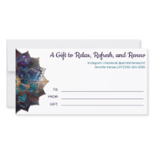 Kosmische Paarse Boho Mandala Cadeaubon