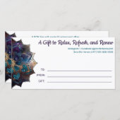 Kosmische Paarse Boho Mandala Cadeaubon (Voorkant / Achterkant)