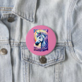 Kosmische Paarse Eenhoorn Button (In situ)