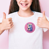 Kosmische Paarse Eenhoorn Button