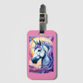 Kosmische Paarse eenhoorn iPad Bagagelabel (Voorkant (verticaal))
